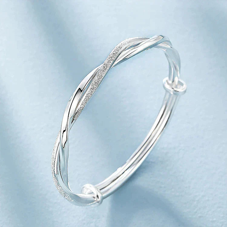 Layla - Elegant Braided Silver Bracelet
