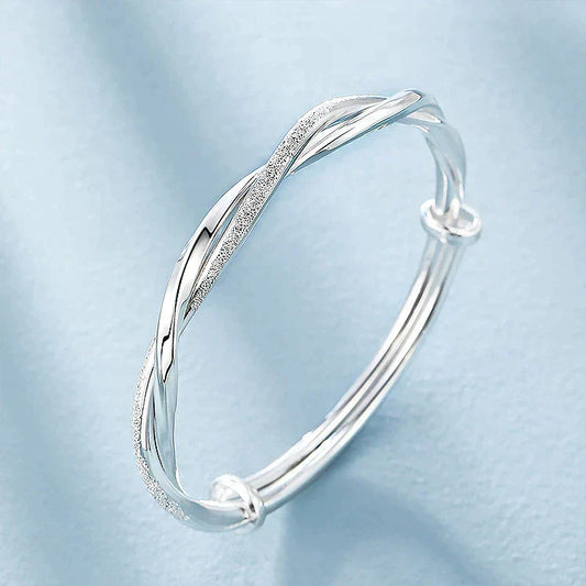 Layla - Elegant Braided Silver Bracelet
