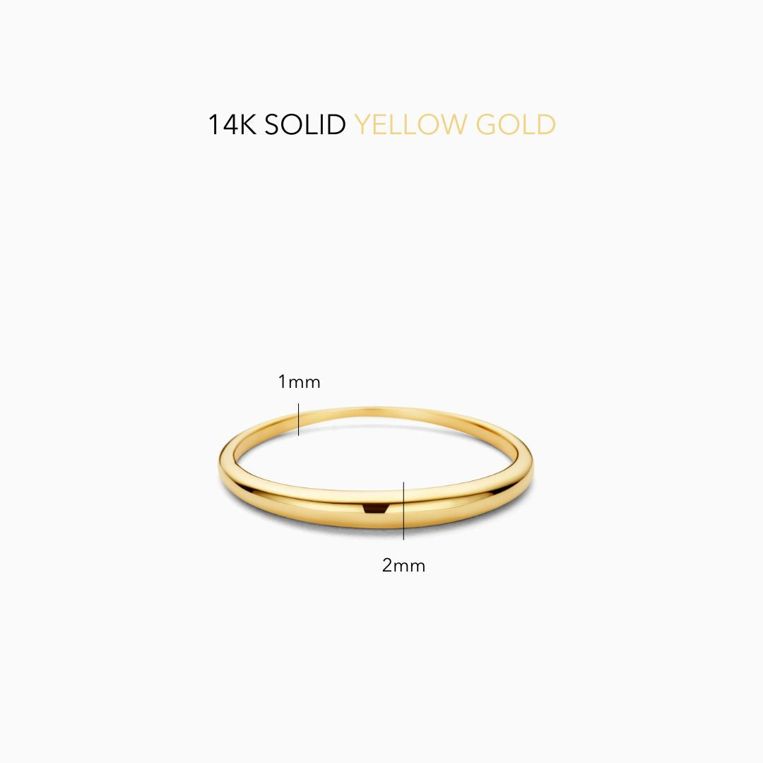 Sleek Dome Ring | Or