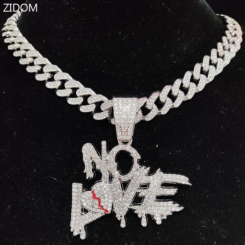 Sterling Mystique | Hip Hop Cuban Chain Necklace - NO LOVE Design