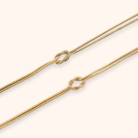 Bracelet Set with Connected Knot