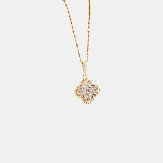 Golden Leaf Clover Necklace