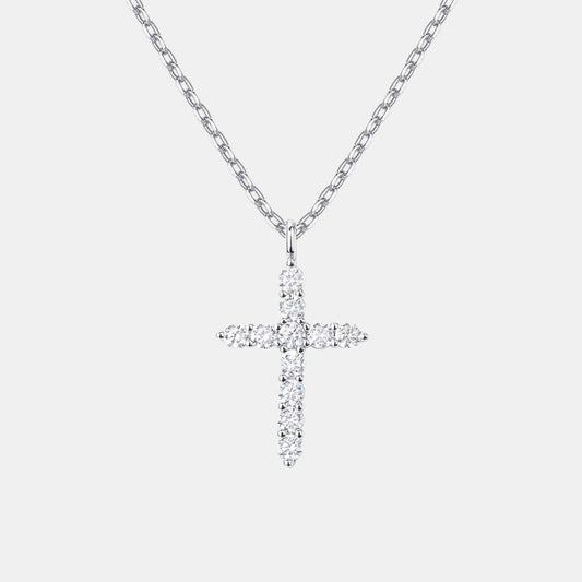 CROSS SHINE NECKLACE - SILVER