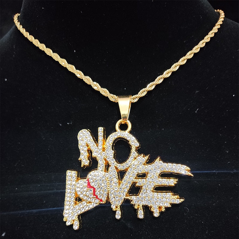 Sterling Mystique | Hip Hop Cuban Chain Necklace - NO LOVE Design