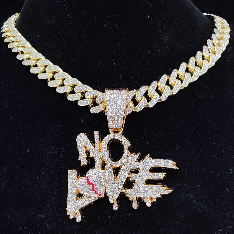 Sterling Mystique | Hip Hop Cuban Chain Necklace - NO LOVE Design
