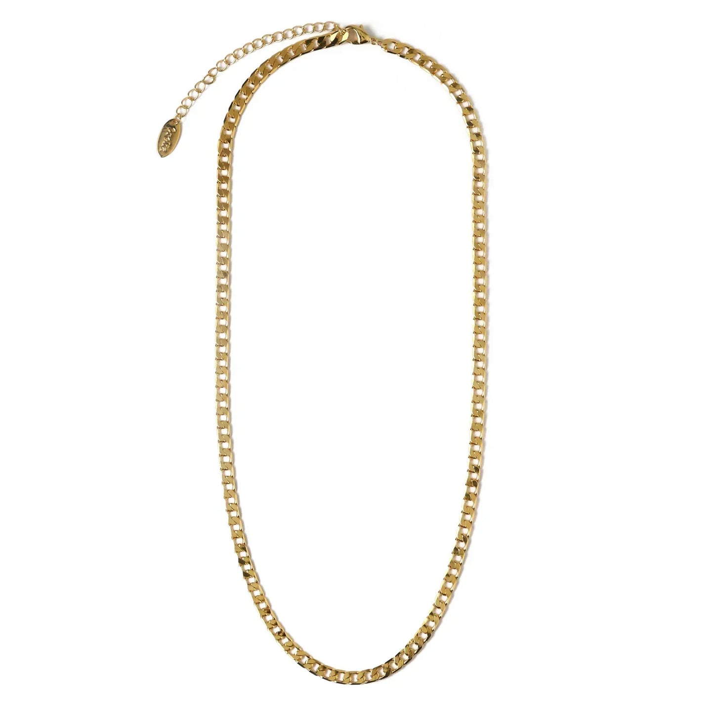 Gold Flat Link Chain Necklace