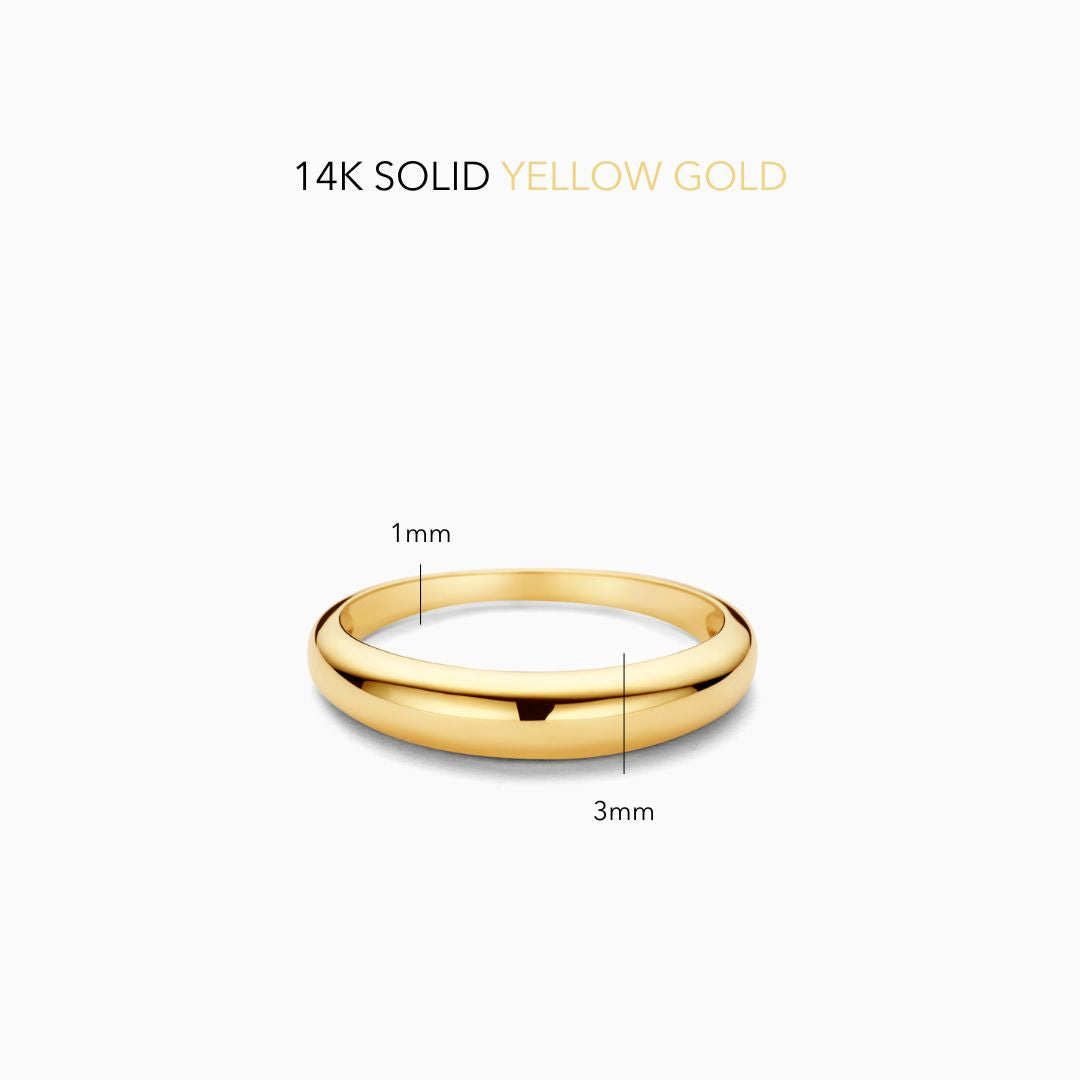 Gold Dome Midi Ring