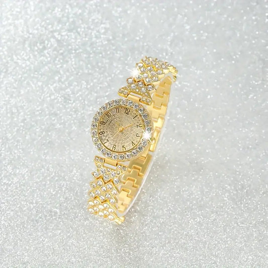 Elegant Gold Watch and Bracelet Set | Luxury Radiance Collection