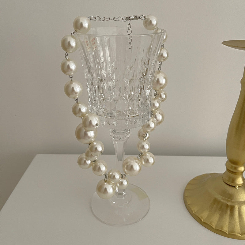 Statement Pearl Choker Necklace for Women | Bold Beaded Design
