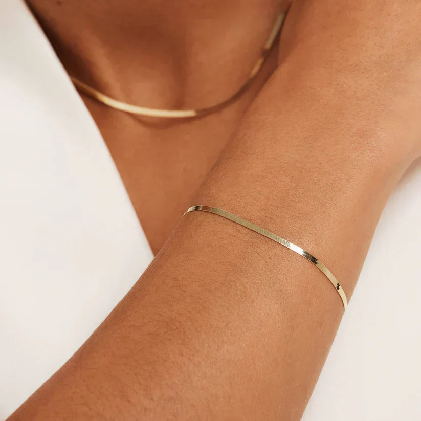 Gold Sun Snake Bracelet