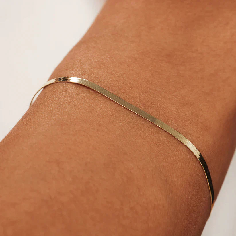 Gold Sun Snake Bracelet