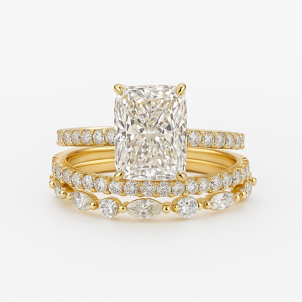 Gold Jaily Ring Trio - Set of 3