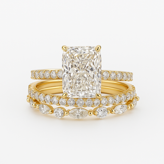 Gold Jaily Ring Trio - Set of 3