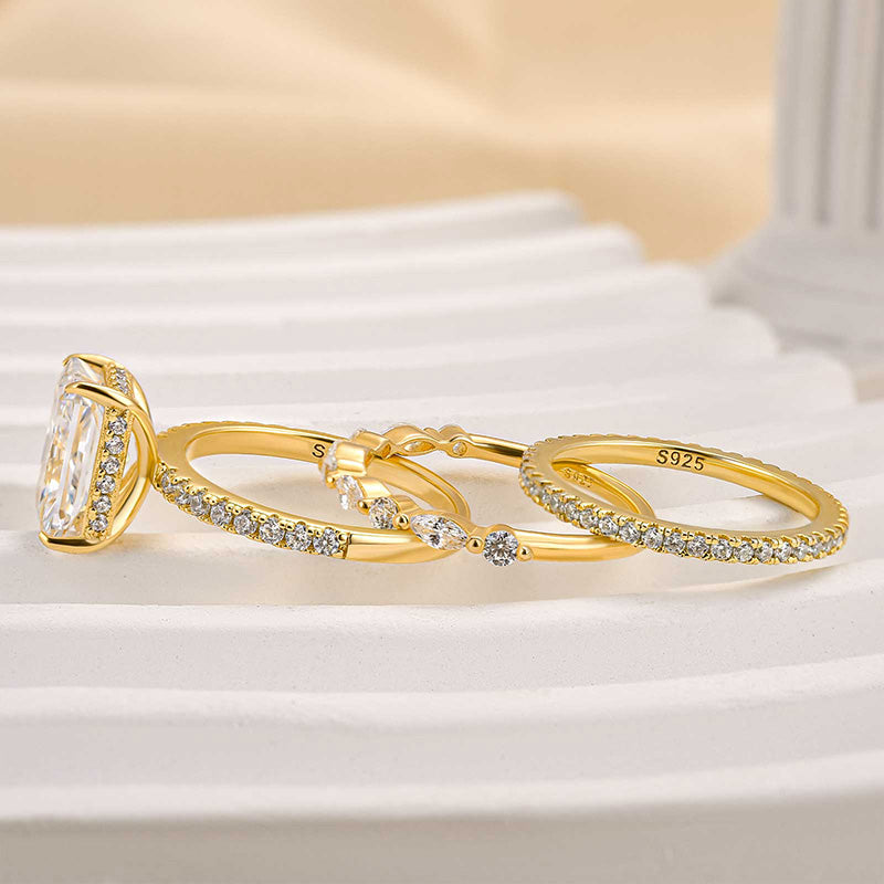 Gold Jaily Ring Trio - Set of 3