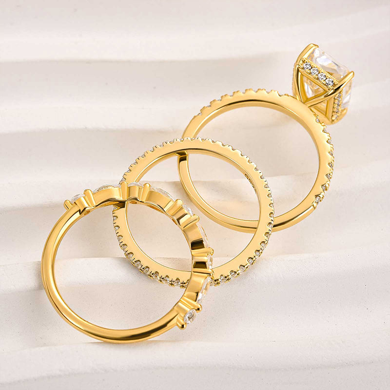 Gold Jaily Ring Trio - Set of 3