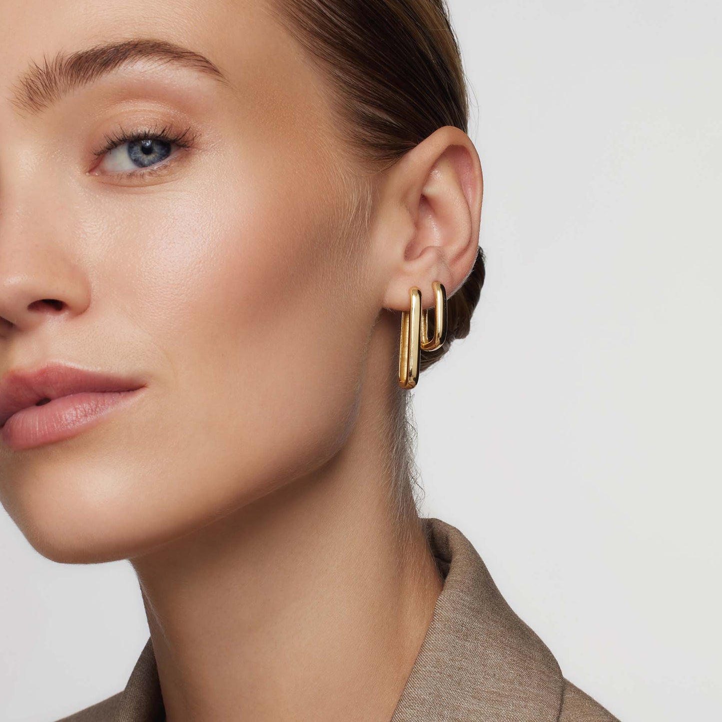 Gold Large Icon Earrings