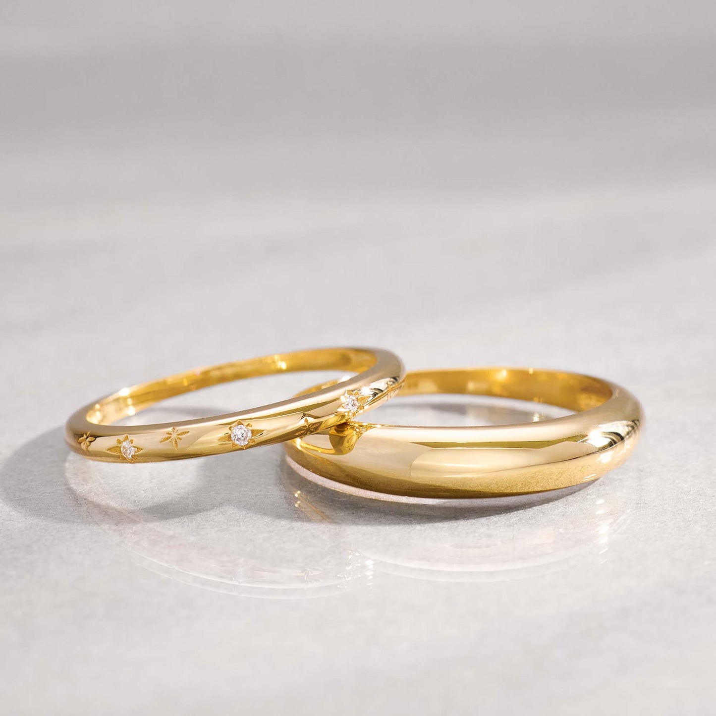 Gold Dome Midi Ring