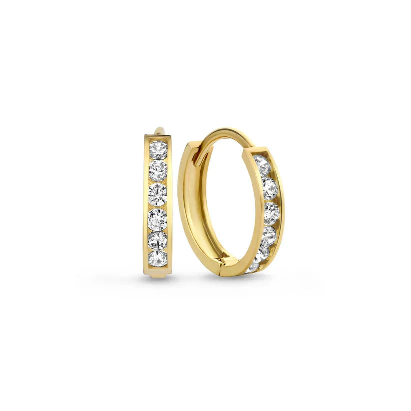 Dara Brillane Gold Stone Earring Set