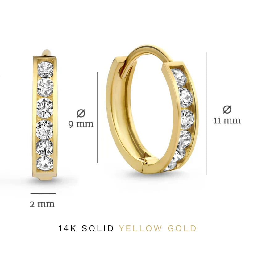 Dara Brillane Gold Stone Earring Set
