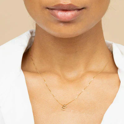 Gold Initial Necklace with Love Letter Charm