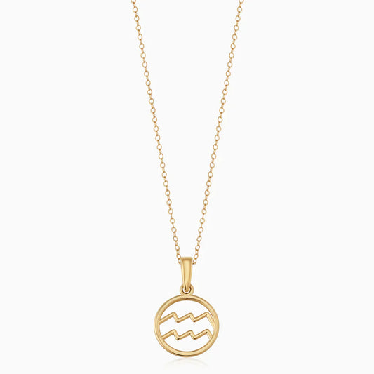 Gold Zodiac Sign Pendant Necklace