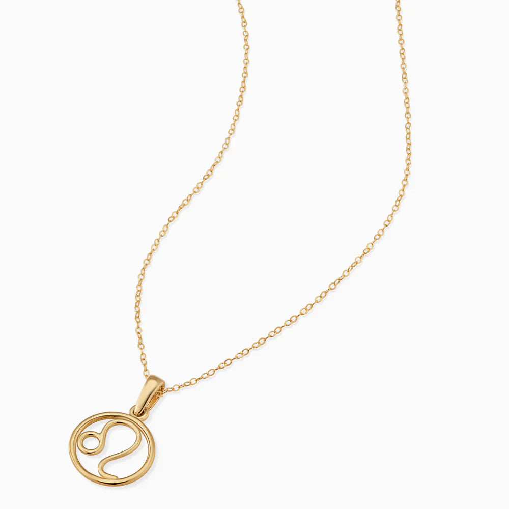 Gold Zodiac Sign Pendant Necklace