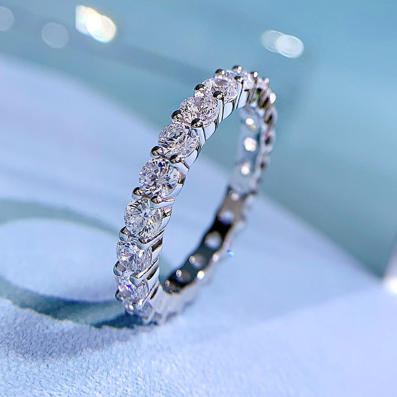 Women’s Silver Diamond Ring