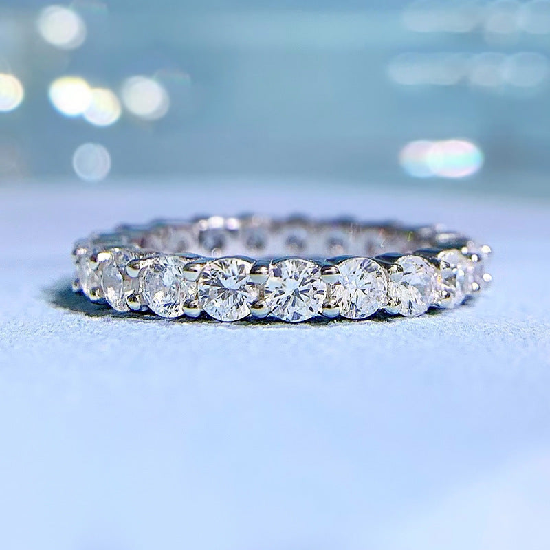 Women’s Silver Diamond Ring
