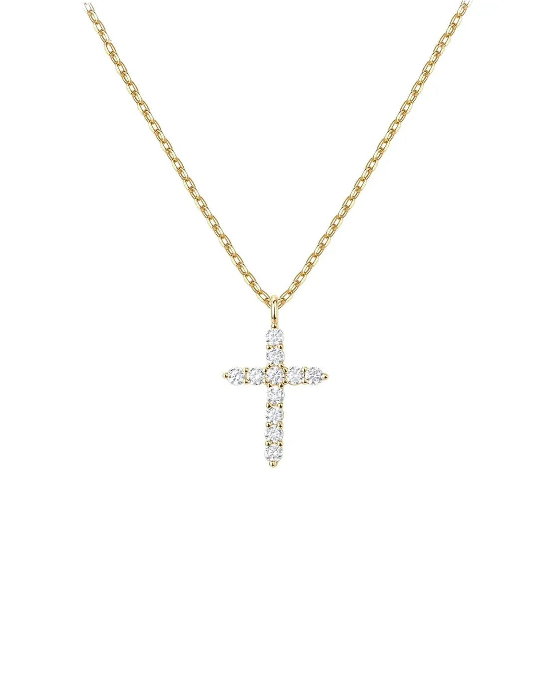 CROSS SHINE NECKLACE - SILVER