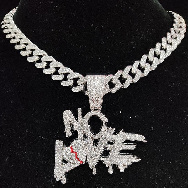 Sterling Mystique | Hip Hop Cuban Chain Necklace - NO LOVE Design