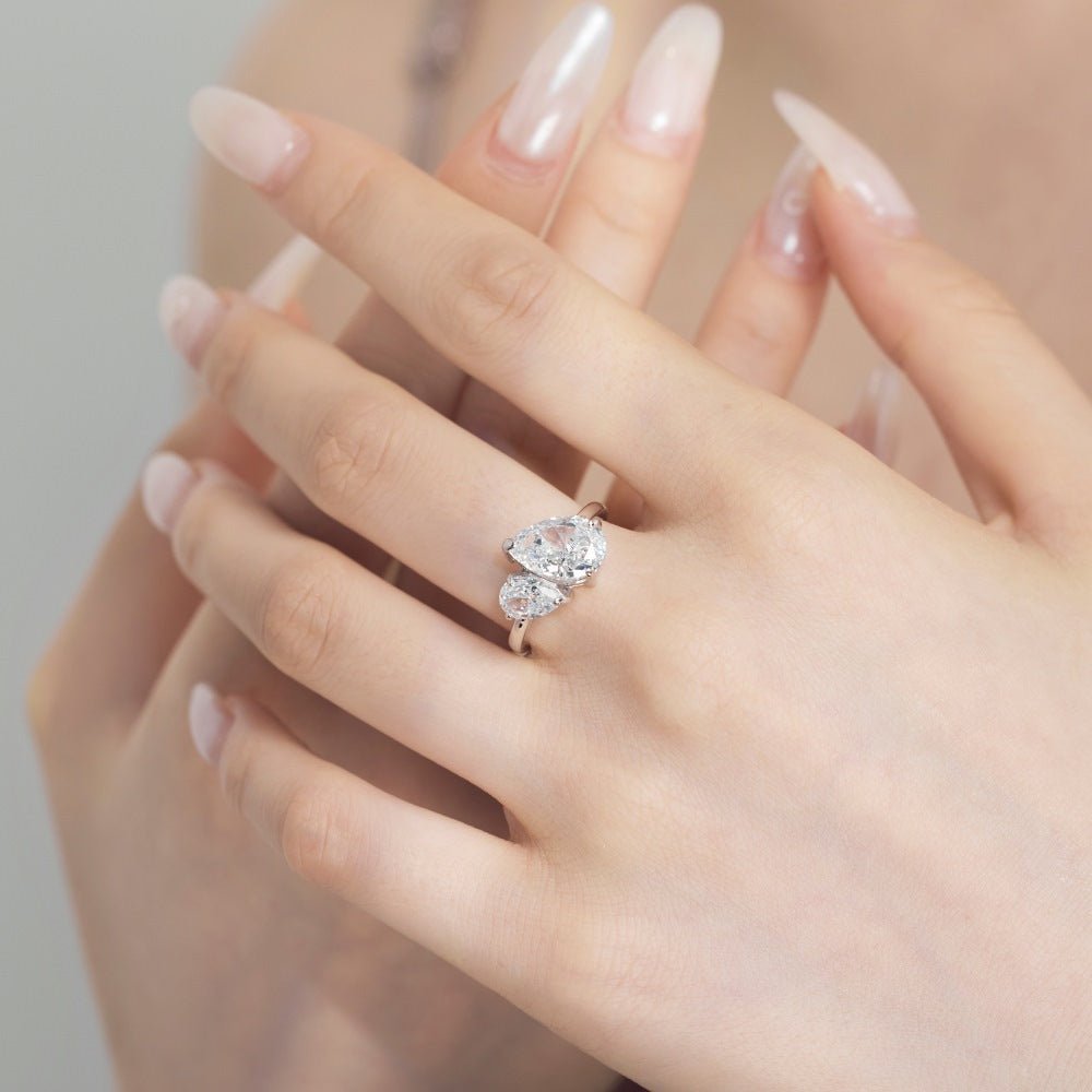 DOUBLE STONE RING - 925