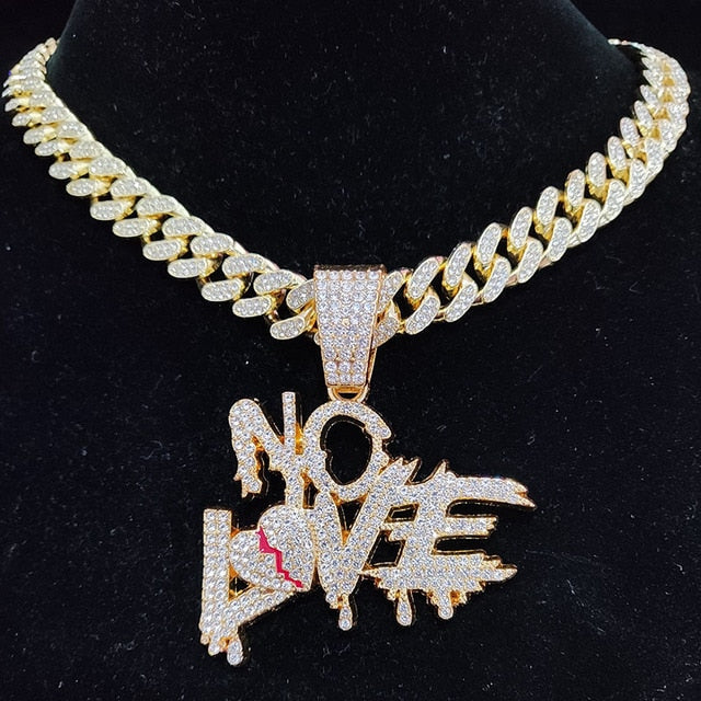 Sterling Mystique | Hip Hop Cuban Chain Necklace - NO LOVE Design