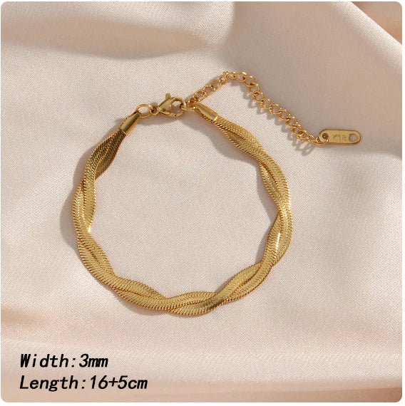 Twisted Necklace and Bracelet Set