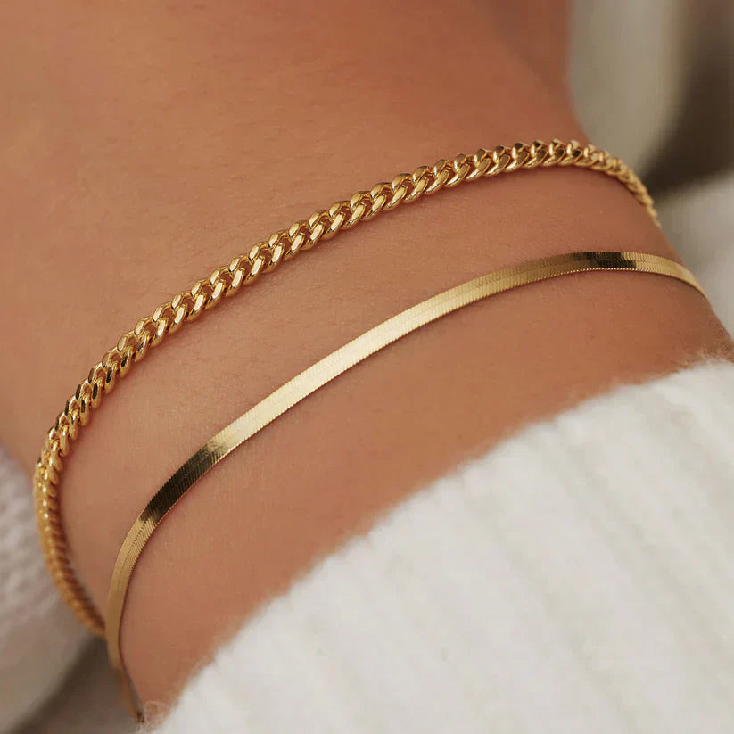 Gold Sun Snake Bracelet