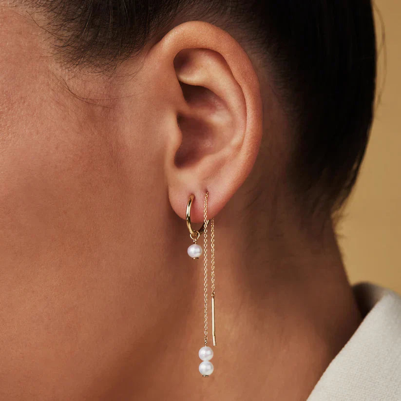 Gold Crystal Hoop Earrings