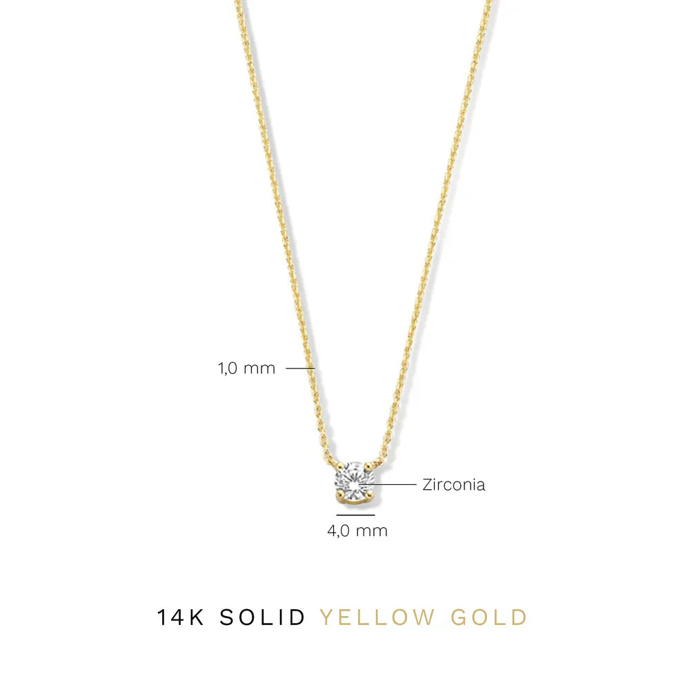 Cléa Gold Moissanite Necklace