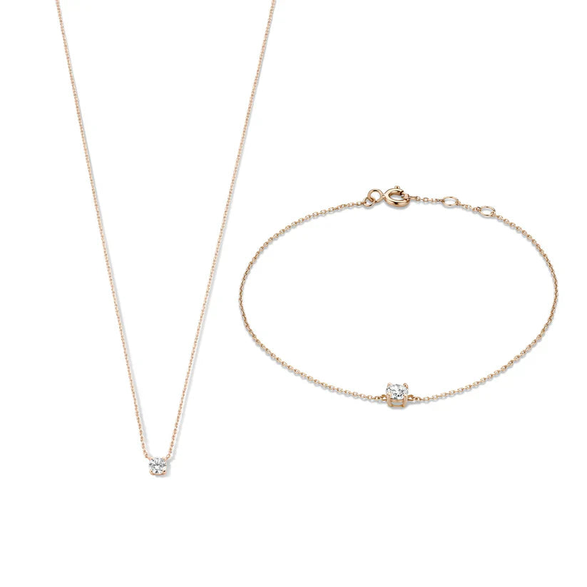 Gold Moissanite Stone Set Clea