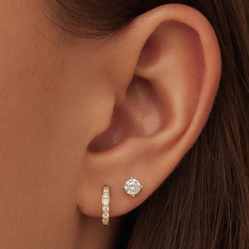 Dara Brillane Gold Stone Earring Set