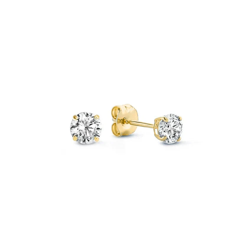 Gold Moonstone Earrings