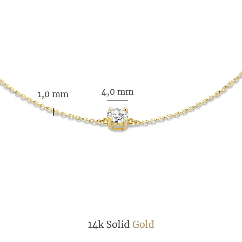 Gold Moissanite Stone Set Clea
