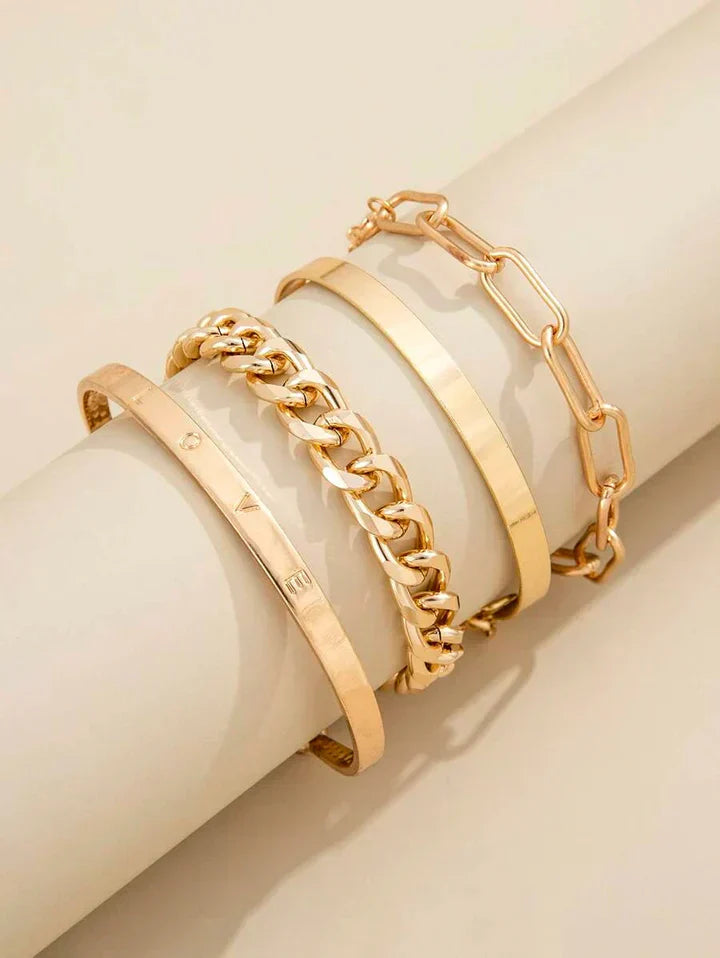Gold Elan Mercer Bracelet Set