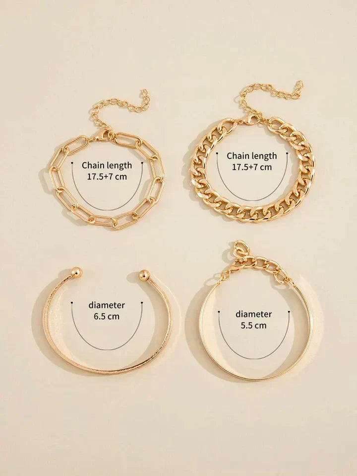 Gold Elan Mercer Bracelet Set